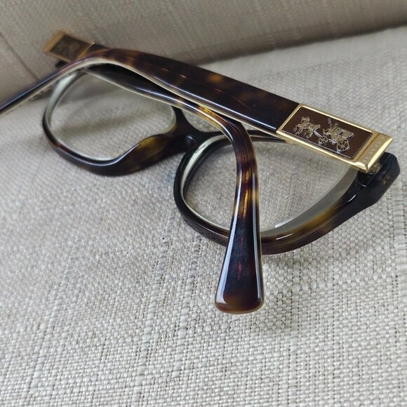 Coach Eyeglasses Frame Dark Tort/Dark Tort Sand Sig C HC6061 EMMA Glasses - Picture 5 of 11